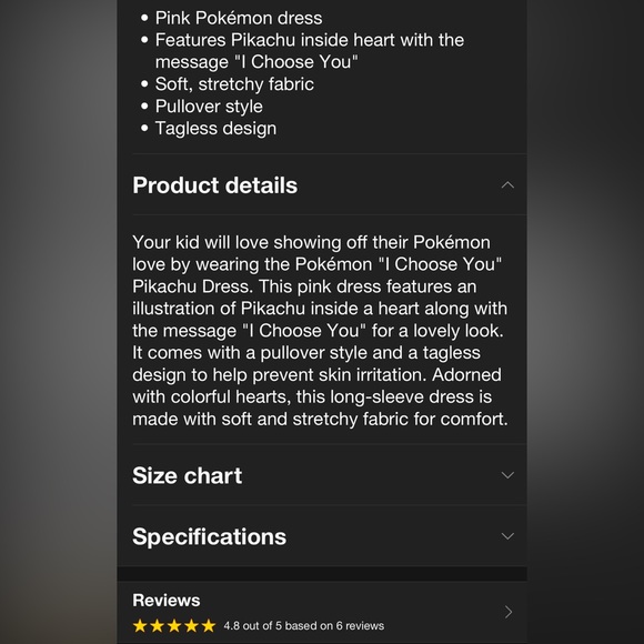 Girls' Pokemon 'I Choose You' Pikachu Tulle Tutu Dress
- Pink - Picture 4 of 5